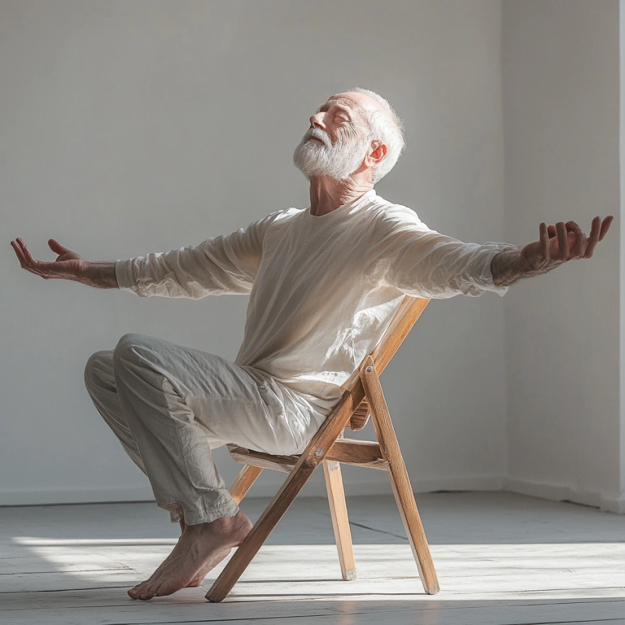 Йога на стільці для людей з обмеженою рухливістю